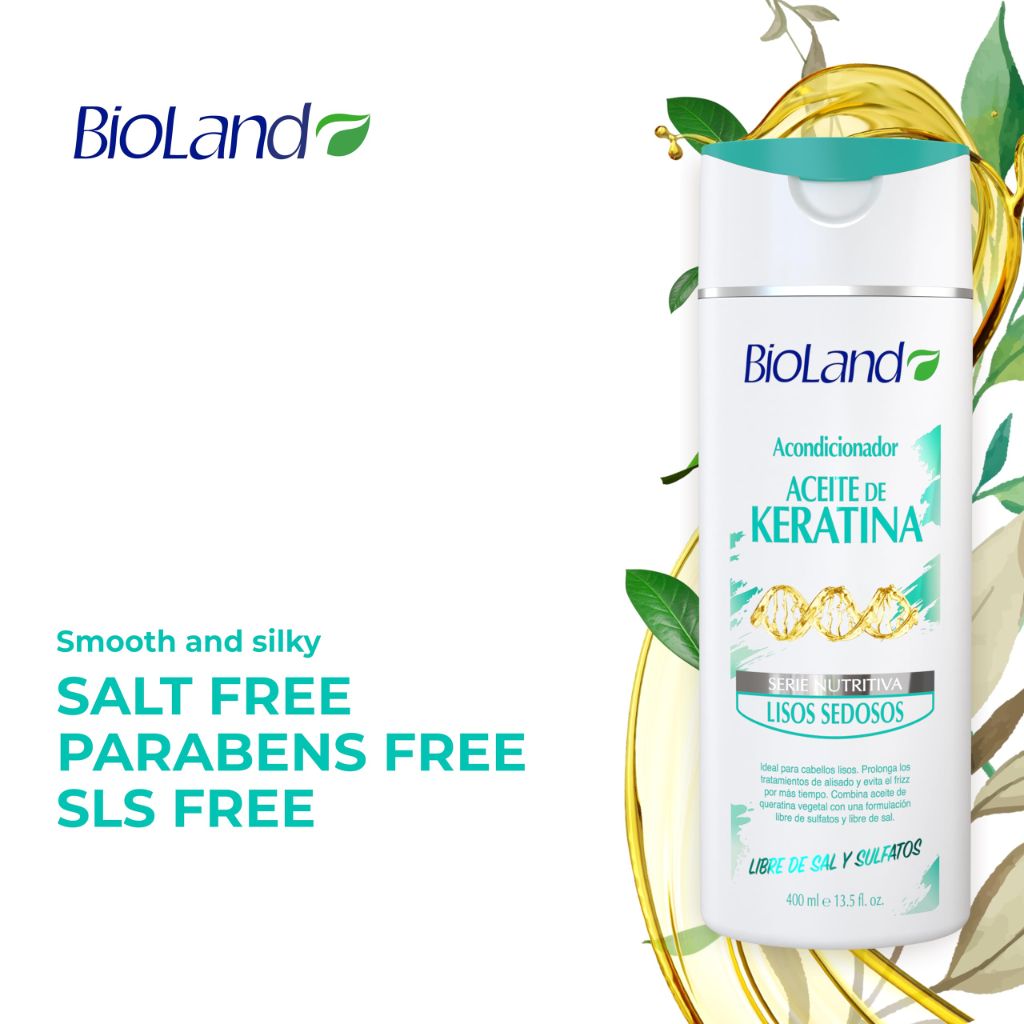 BioLand Keratin Oil Conditioner Ultra-Concentrated for Treated & Straight Hair - 13.53 fl. oz.