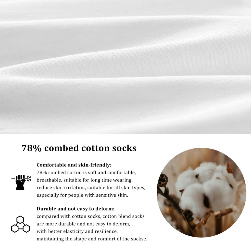 Wildarms Men's Full Support Sports Socks - Black/Gray/White, Size 8-10