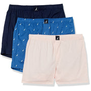 Nautica Men's Cotton Woven Boxers - Size L (3 Pair)