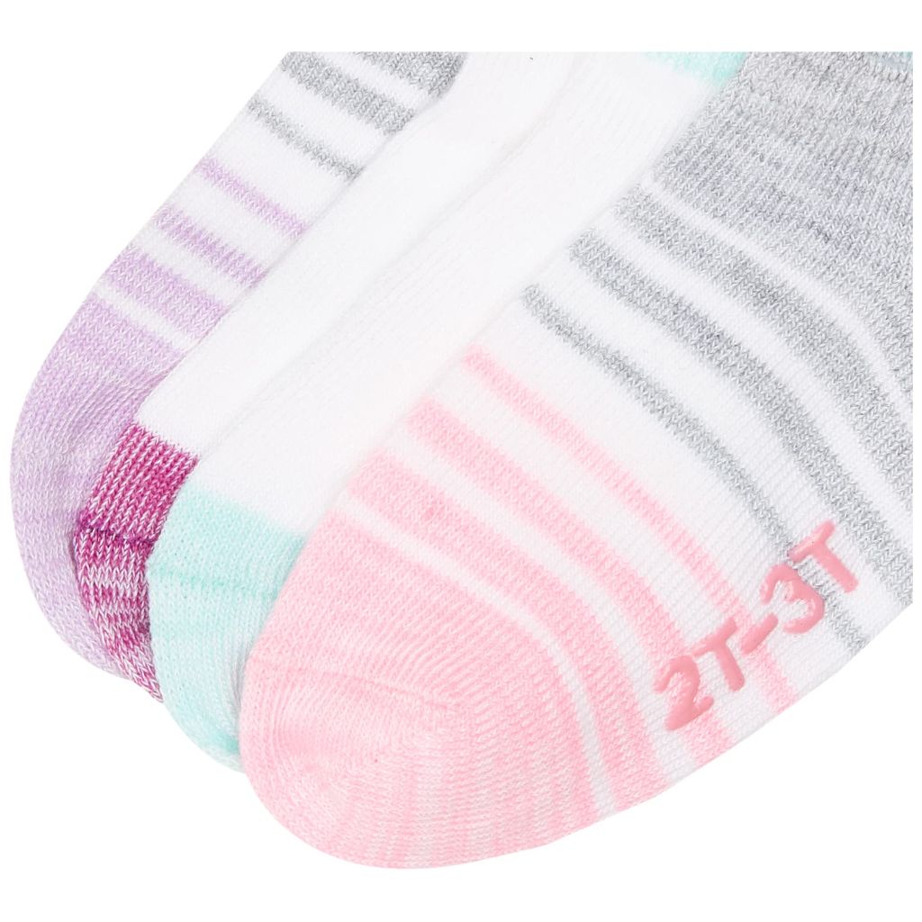 Hanes Toddler Girls Low Cut Heel Shield Socks - Assorted Colors, 2T-3T (10 Pair)