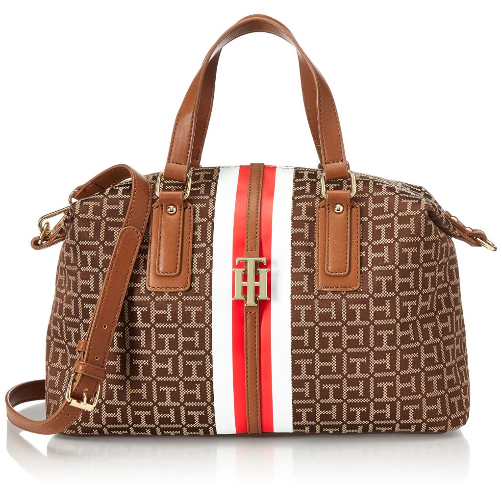 Tommy Hilfiger Jaden Satchel Crossbody Handbag - Chestnut/Tannin