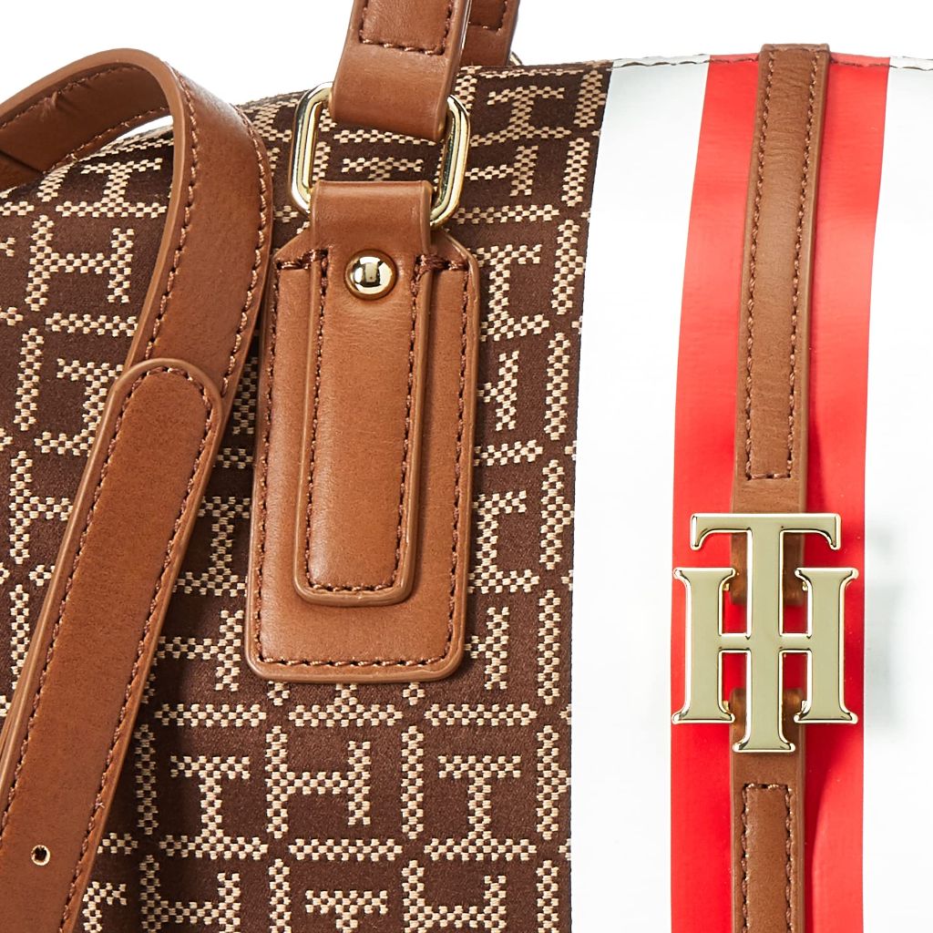 Tommy Hilfiger Jaden Satchel Crossbody Handbag - Chestnut/Tannin