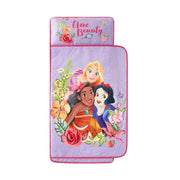 Disney Princess Toddler Quilted Nap Mat with Built-in Blanket & Pillow, 20" W x 46" L