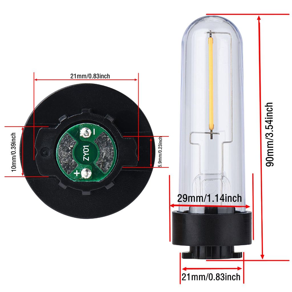 YBRAVO for Solar Light Replacement Bulb Warm White(B)