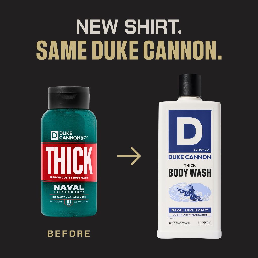 Duke Cannon Supply Co. Thick High Viscosity Body Wash  - Naval Diplomacy (Citrus Musk + Cedarwood), 18 fl. oz.