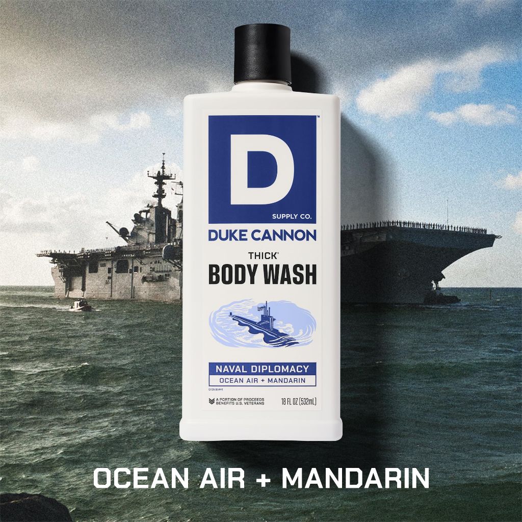 Duke Cannon Supply Co. Thick High Viscosity Body Wash  - Naval Diplomacy (Citrus Musk + Cedarwood), 18 fl. oz.