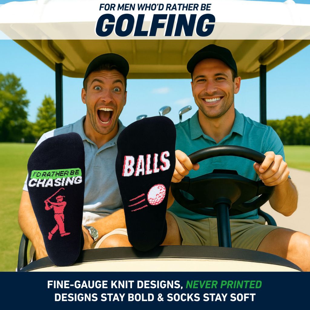 I'D RATHER BE CHASING Funny Socks - Balls (One Size)
