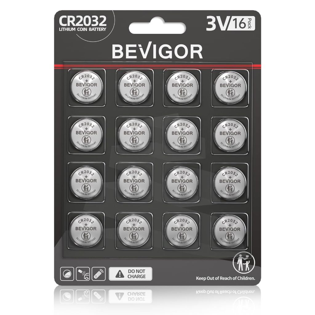 BEVIGOR Lithium Coin Cell Batteries - CR2032 - 16 Pack
