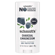 Schmidt's Aluminum-Free Vegan Deodorant Charcoal & Magnesium with 24 Hour Odor Protection - 2.65oz