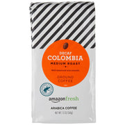 Amazon Fresh Decaf Colombia Medium Roast Ground Coffee, 12oz.