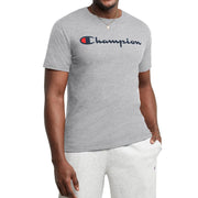 SZ XS, Champion Men's Classic Script T-Shirt - Oxford Gray, XS