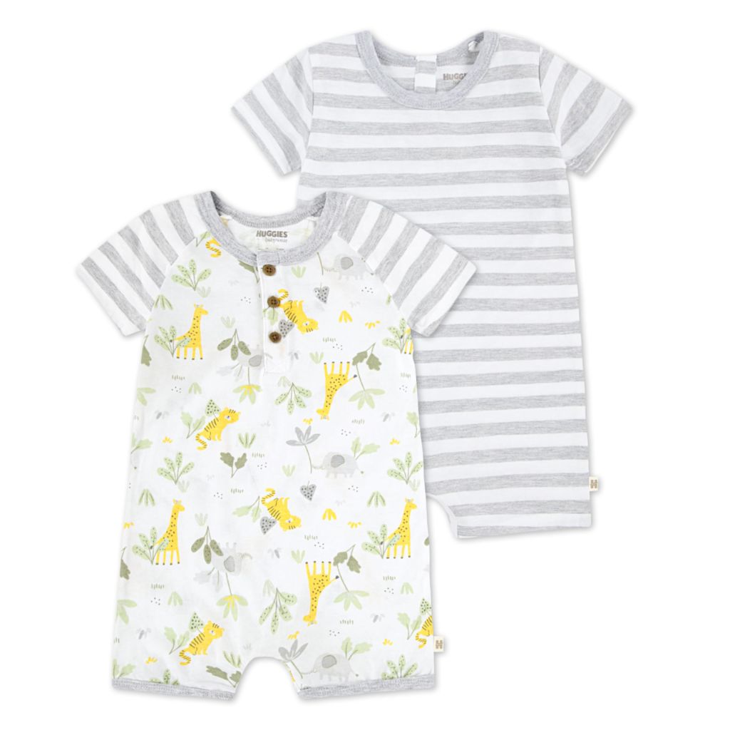 Huggies Infant's Multi-Pack Short Sleeve Romper - 3 Months (2 Pack)