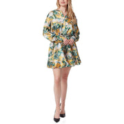Jessica Simpson Women's Shiloh Button Up Front Dress - Bloom Field-Golden Rod, Size Small