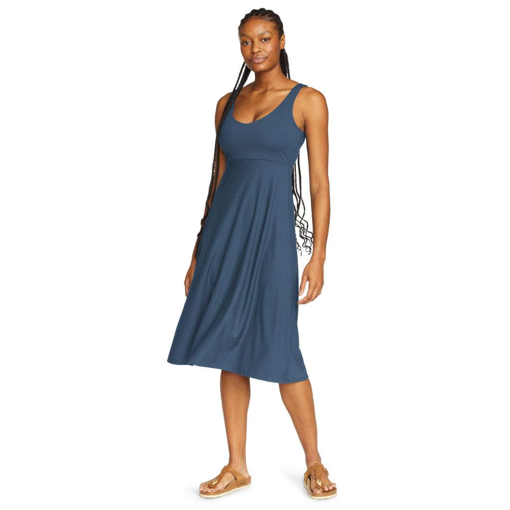 Eddie Bauer Women's Plus Aster V-Neck Midi Dress - Dusk Blue, 3X