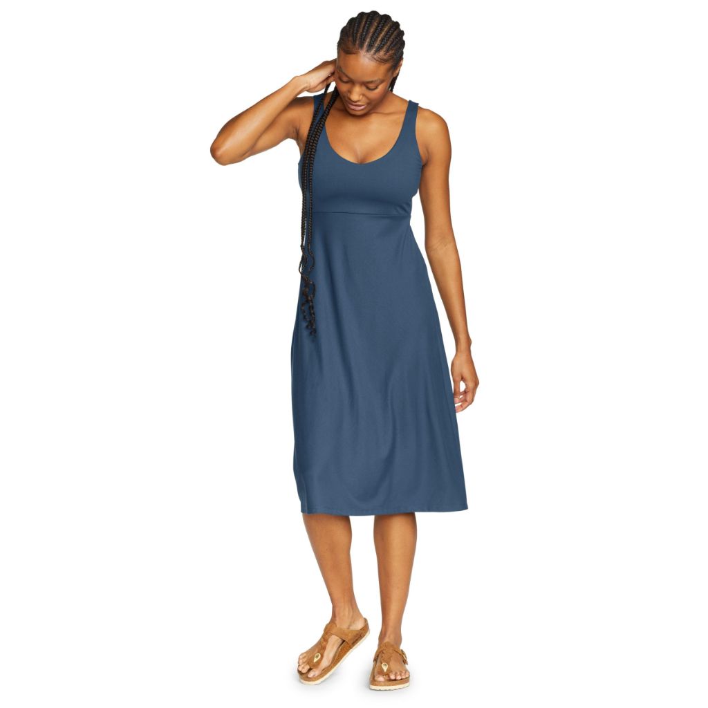 Eddie Bauer Women's Plus Aster V-Neck Midi Dress - Dusk Blue, 3X