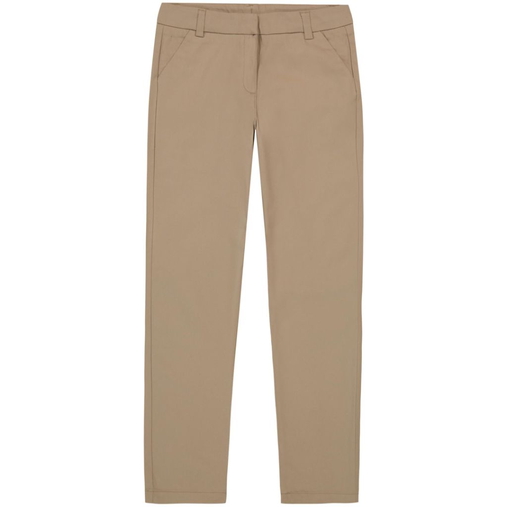 IZOD Girl's School Uniform Stretch Twill Skinny Casual Pants - Khaki, Size 20.5 Plus