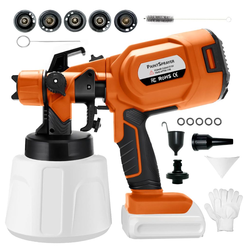Xpersoul Cordless Paint Sprayer, Compatible with Dewalt 20V Max Battery (Not Included)