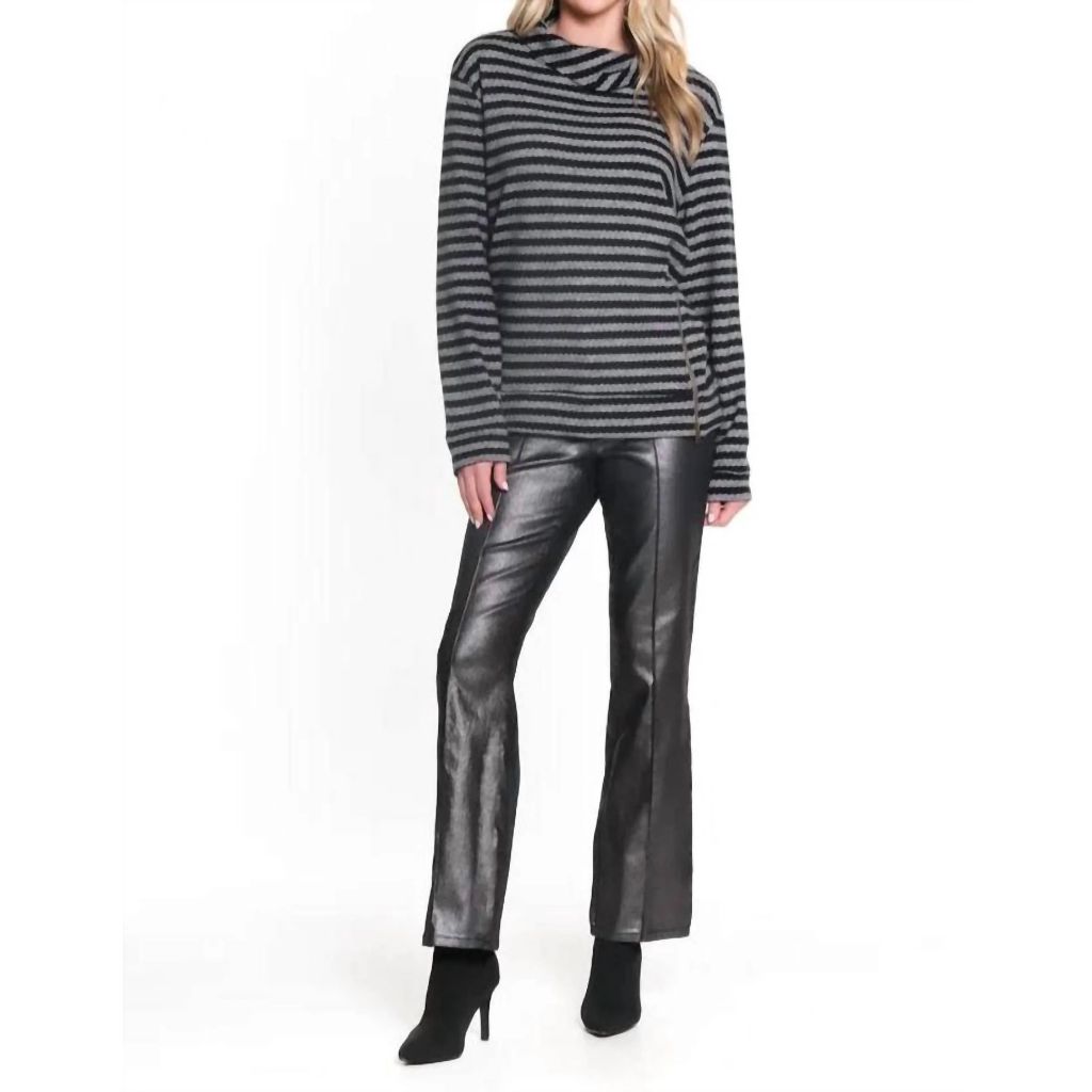 Tru Luxe Women's Foil Printed Bootcut Jeans - Silver Frost, Size 10