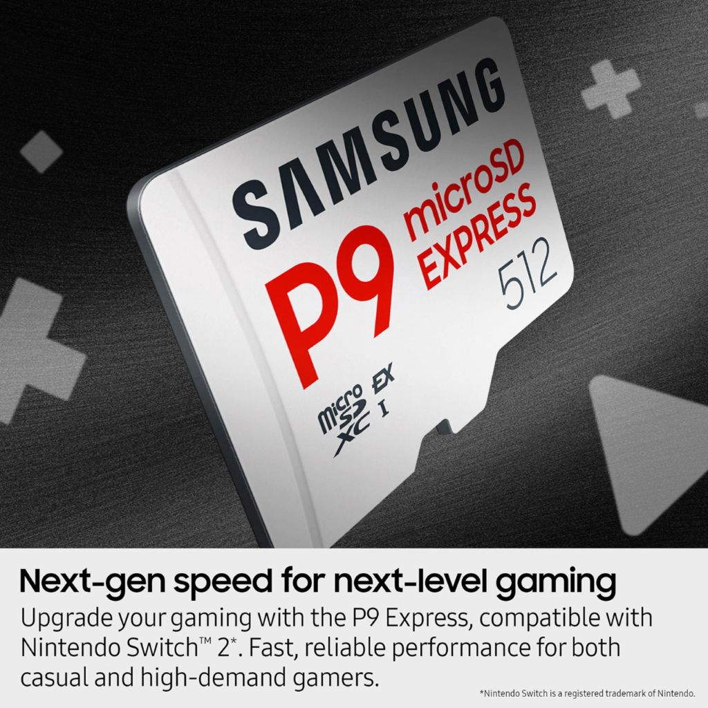 Samsung P9 Express microSD Express Card, 256GB microSDXC Memory Card, Up to 800 MB/s, for Nintendo-Switch