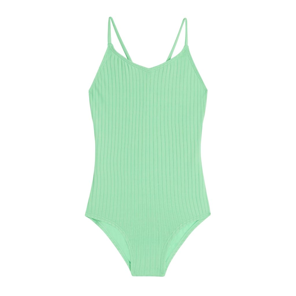 Kanu Surf Girls Hurricane Beach Sport UPF 50 One Piece Swimsuit - Drop Needle Green, Size 4