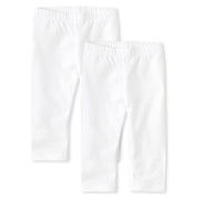 The Children's Place Toddler Girls Capri Leggings - White, Size 2T (2 Pair)