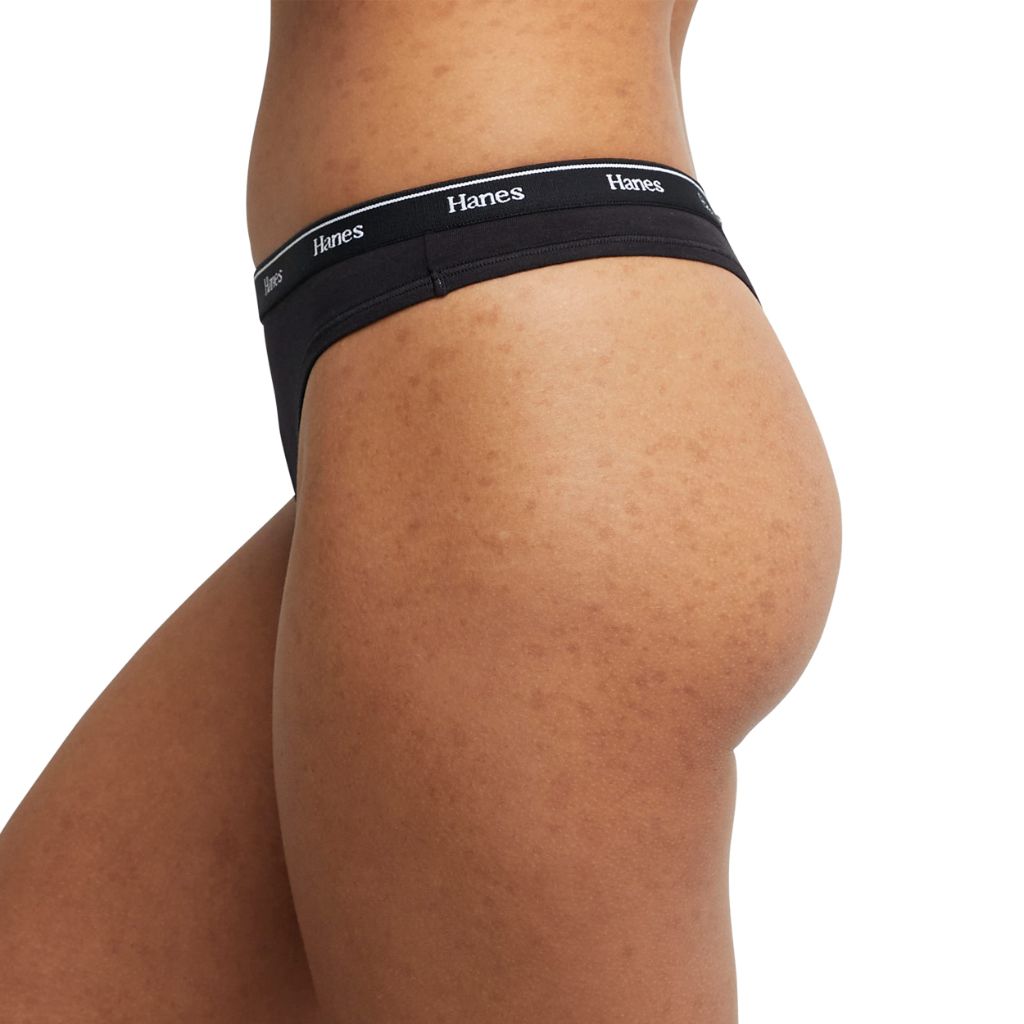 Hanes Originals Women's Thong Panties - Assorted Colors, Size XL (6 Pair)