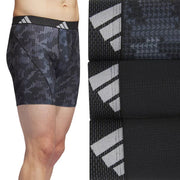 adidas Men's Performance Mesh Graphic Boxer Briefs - Black/Gray, Medium (3 Pair)
