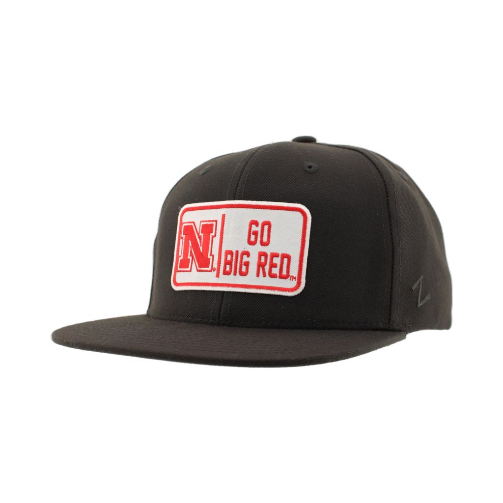 Zephyr Hats Flat Snapback Z11 Hat - Nebraska Cornhuskers, Charcoal (One Size)