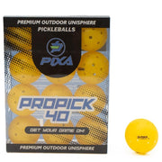PIXA Propick 40 Unisphere Premium Outdoor Pickleballs - Bright Yellow, 12ct.