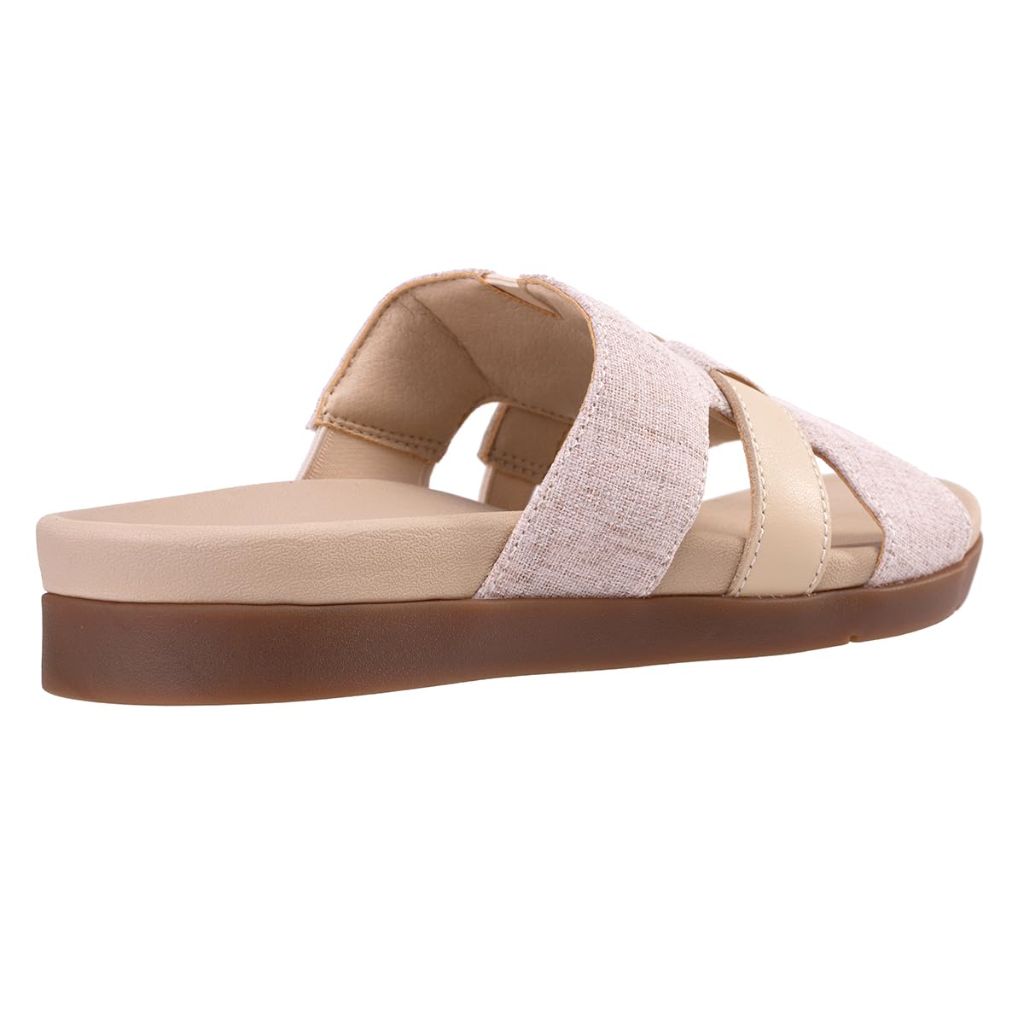 REVITALIGN Women's Lisbon Slip-On Sandals - Linen, Size 12B