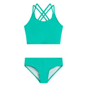 Kanu Surf Girls Waverly UPF 50+ Criss-Cross Tankini Swimsuit - Atlantis, Size 16