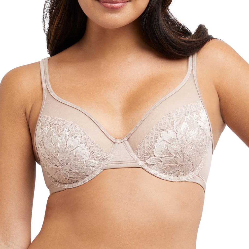Bali One Smooth U Underwire Full-Coverage Convertible Lace Minimizer Bra - Underwire Full-Coverage Convertible Bra - Evening Blush, 36C