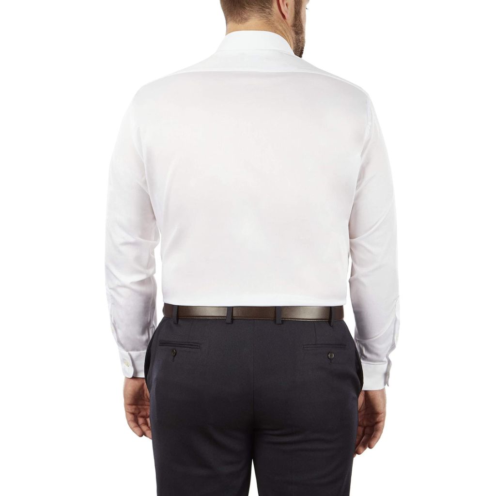 Van Heusen Men's Tall Fit Wrinkle-Free Flex Collar Dress Shirt - White, 17 (37/38)