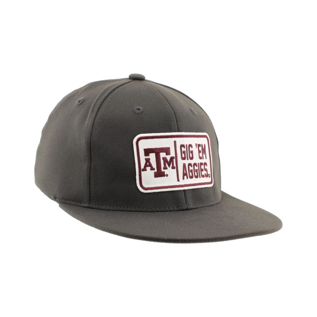 ZHATS Standard NCAA Officially Licensed Fitted Hat - Texas A&M, Charcoal/Gray (Medium)