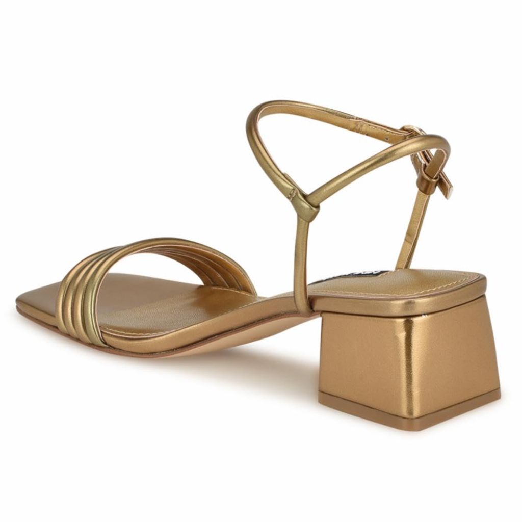 Nine West Women's Bernise3 Heeled Sandal, Bronze 750, 5.5