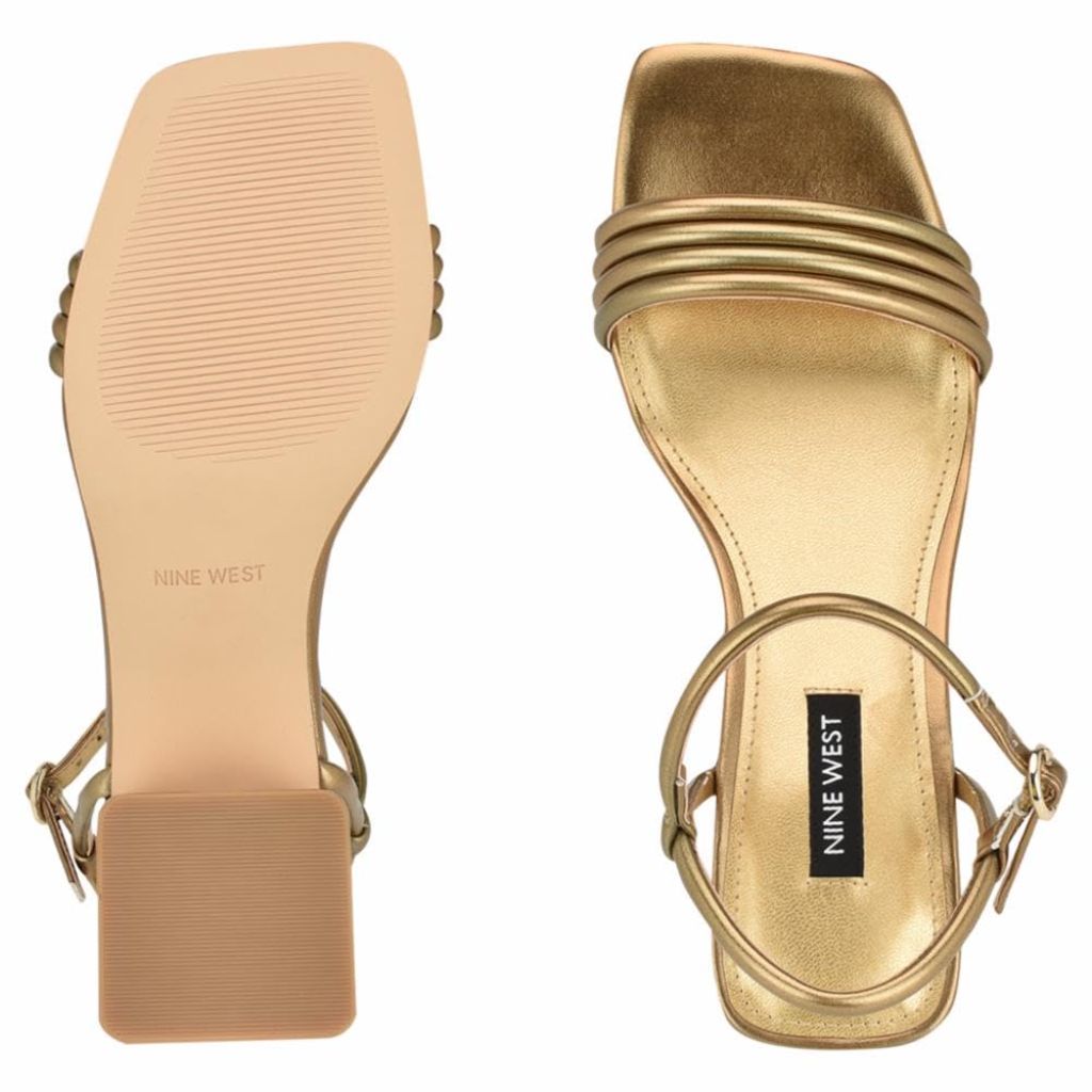 Nine West Women's Bernise3 Heeled Sandal, Bronze 750, 5.5