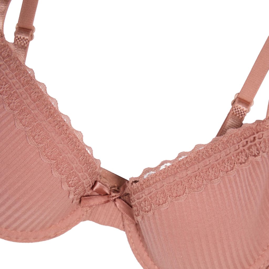 Tahari Girl's Structured Wire Bras - Mocha Mousse/Pink/Cream, 34A (3 Pack)