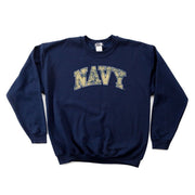 SDI NCAA 50/50 Blended 8-Ounce Vintage Arch Crewneck Sweatshirt - Navy, Small