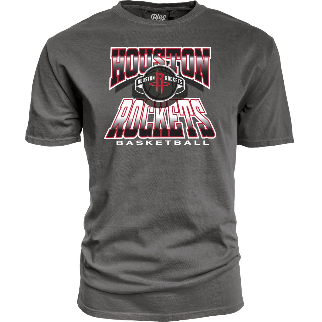 Blue 84 Men's NBA Ringspun Alternate Color T-Shirt - Houston Rockets, Gray (Small)