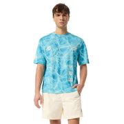 Cross-Eyed Moose Men's Wilder Quick Dry Oversized Graphic Tee Shirt - Blue Pool, Large