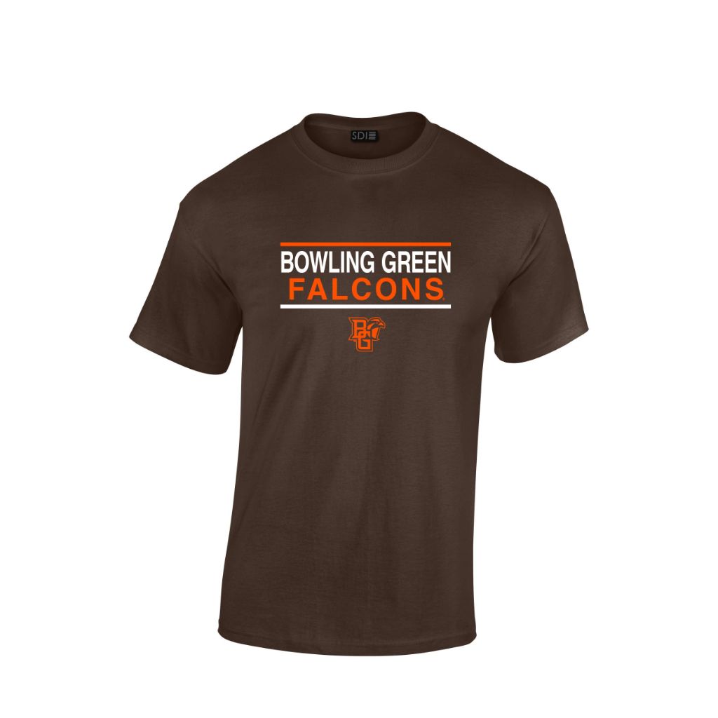 SDI 100% Cotton Short Sleeve T-Shirt -  Bowling Green Falcons, Brown (Small)