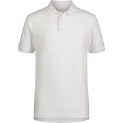 IZOD Boys' School Uniform Adaptive Short Sleeve Pique Polo with Velcro Closure - White, Size 8