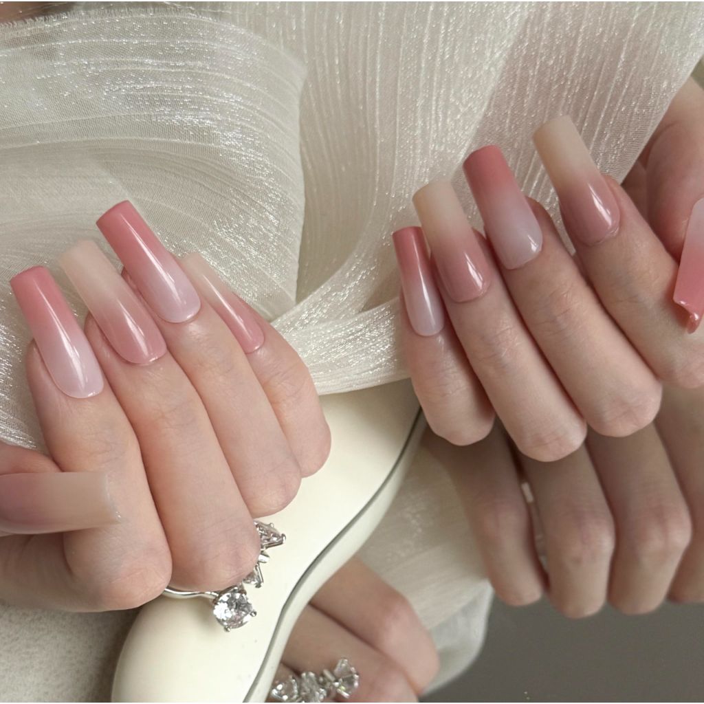 3-in-1 Soft Gel Press-On Nails: Long Coffin Tips - 150pcs.
