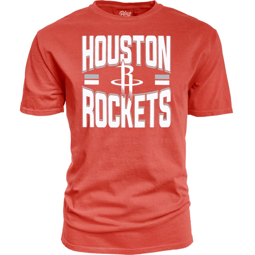 Blue 84 Men's NBA Ringspun Bold Team Color T-Shirt - Houston Rockets, Red (Small)