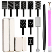 YECIRALA 16 Pieces Cat Eye Nail Magnet Tool Set