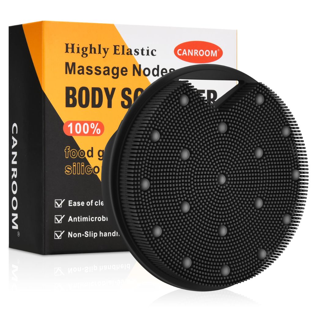 Canroom Silicone Body Scrubber - Black, 1pc.
