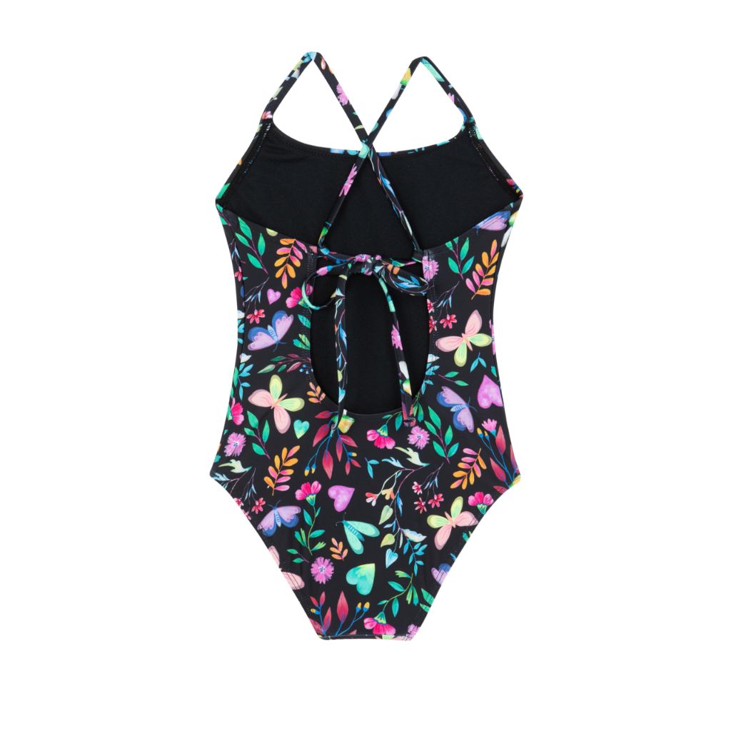 Gottex Girl's Criss Cross Tie Back One Piece Swimsuit - Multicolor, Size 5