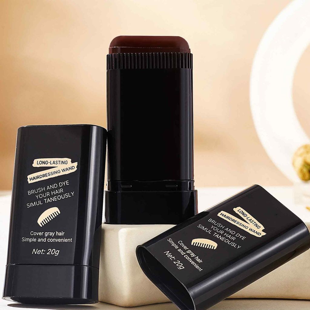 Meidian Waterproof Hair Dye Comb Portable Root Touch Up Hair Color Stick - Coffee