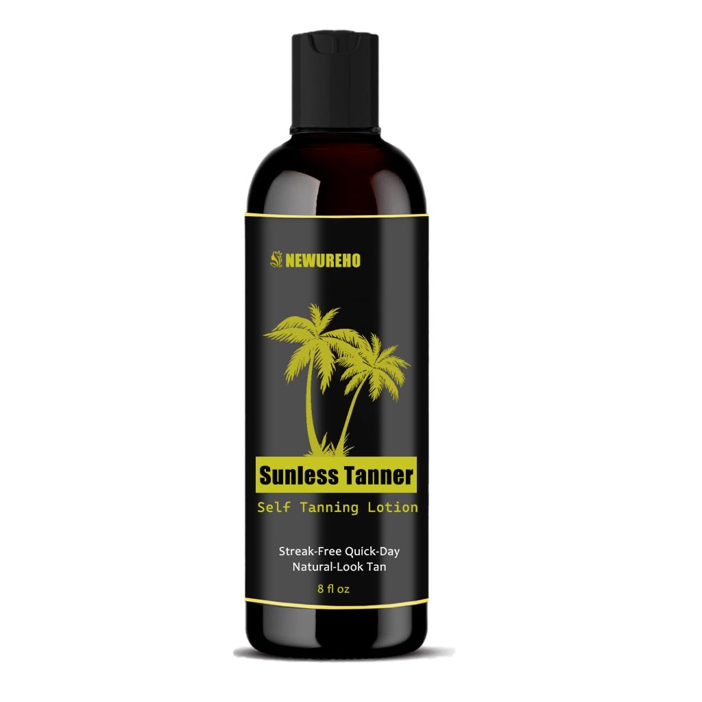 Sunless Self Tanner Lotion with Coconut Oil Argan Oil Aloe Vera - 8 fl. oz.