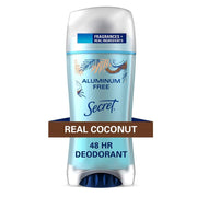 Secret Women's Aluminum Free Deodorant - Coconut, 2.4 oz